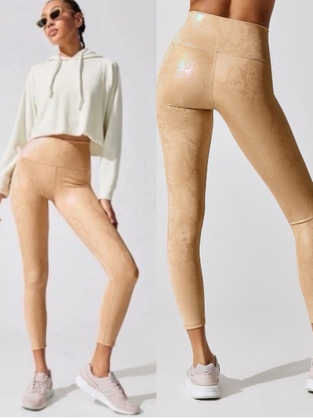 CARBON38 Iridescent Snake Print High Rise Leggings